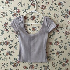 Ribbed Lavender Women's Top